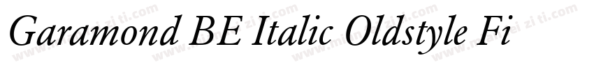 Garamond BE Italic Oldstyle Figures字体转换